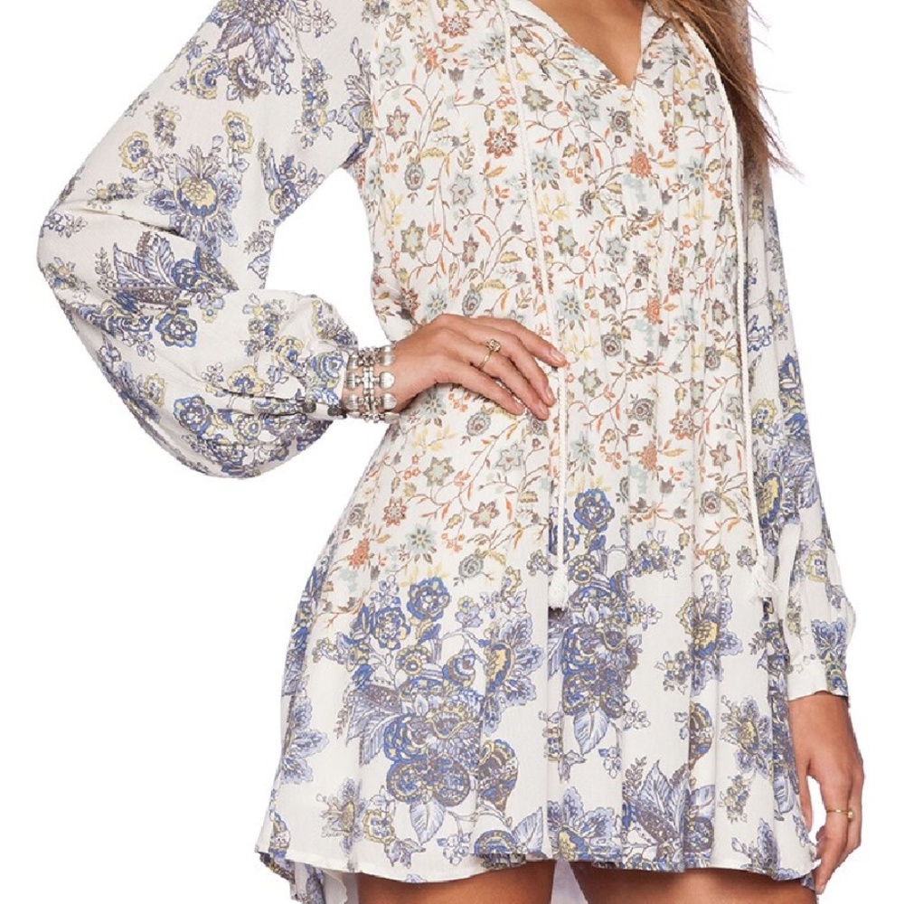 Free People - Lucky Loosey Dress in color Honeysuckle Combo - Picture 2 of 9